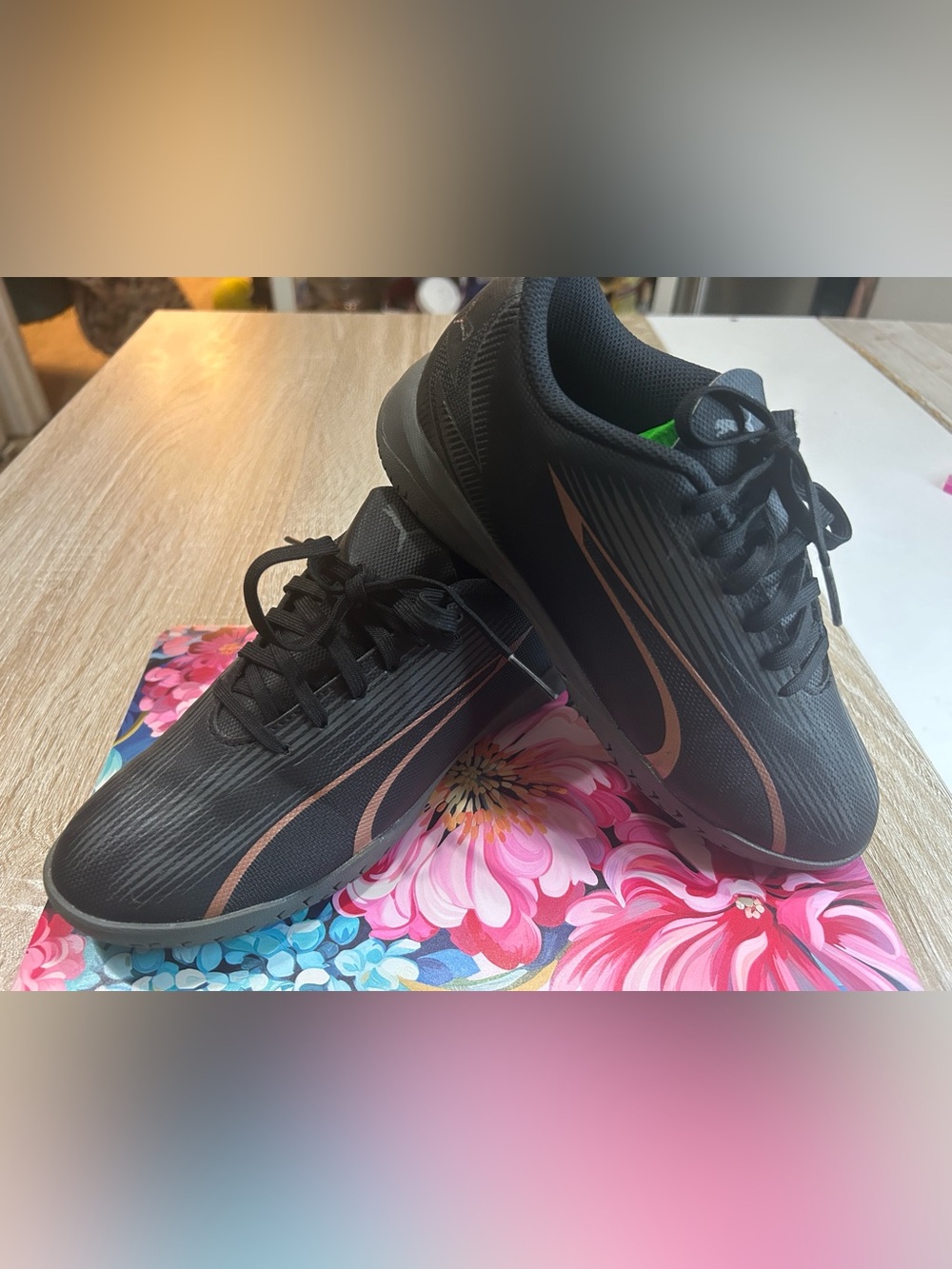 Puma Ultra Play IT Jr Black Copper Rose. Youth size 4